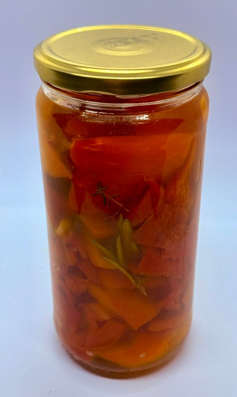 Geroosterde paprika ingelegd in olie