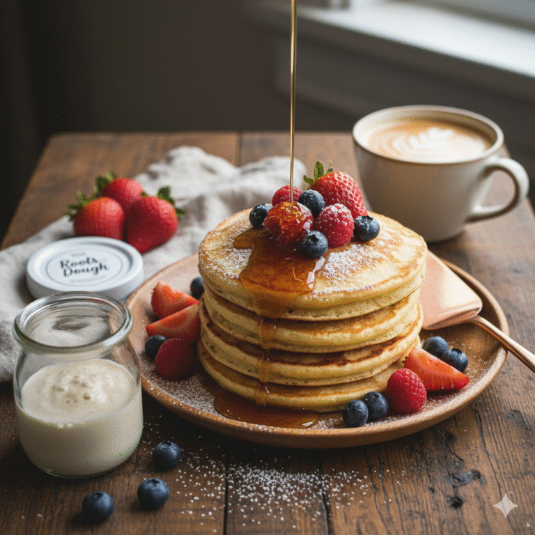 Luchtige Zuurdesempannenkoeken