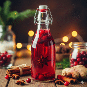 Winterse Gemberbier met Cranberry & Steranijs