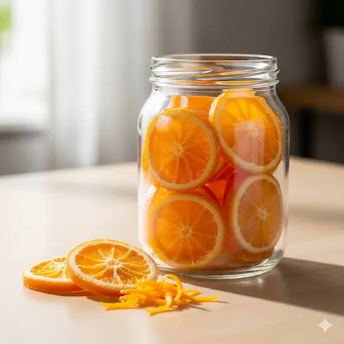 In suiker of vet gekonfijte ingrediënten, een ambachtelijke techniek voor langdurige bewaring en intense smaak.