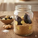 Nukazuke aubergine met gember, een klassiek Japans fermentatiegerecht met een zijdezachte structuur.