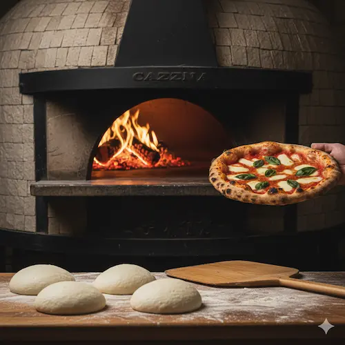 Luchtig zuurdesem pizzadeeg met grote luchtbellen, een langzaam gerezen deeg voor de perfecte krokante pizzabodem.