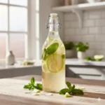 F2 Kombucha met venkel, groene appel en verse munt, een complexe tweede fermentatie voor natuurlijke koolzuur.